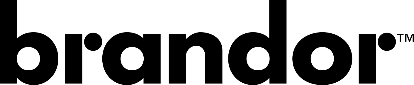 Black "brandor™" logo